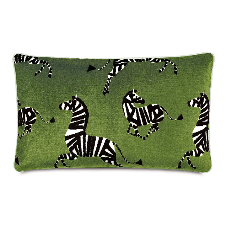 Tannenbaum Zebra Decorative Pillow In Sage