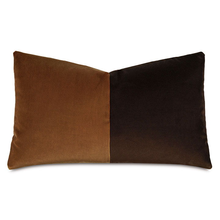 Uma Colorblock Decorative Pillow in Gold