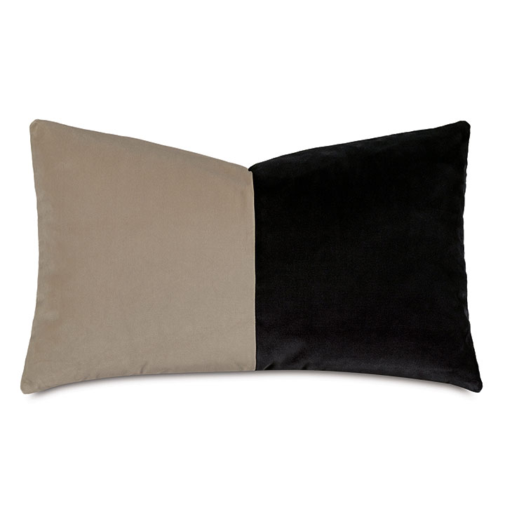 Uma Colorblock Decorative Pillow in Monochrome