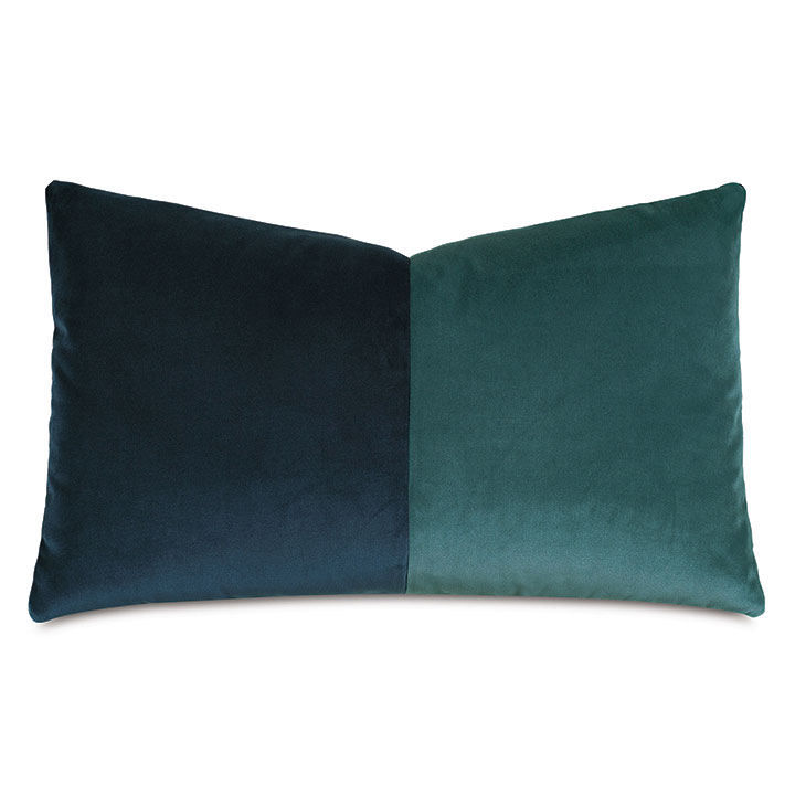 Uma Colorblock Decorative Pillow in Pacific