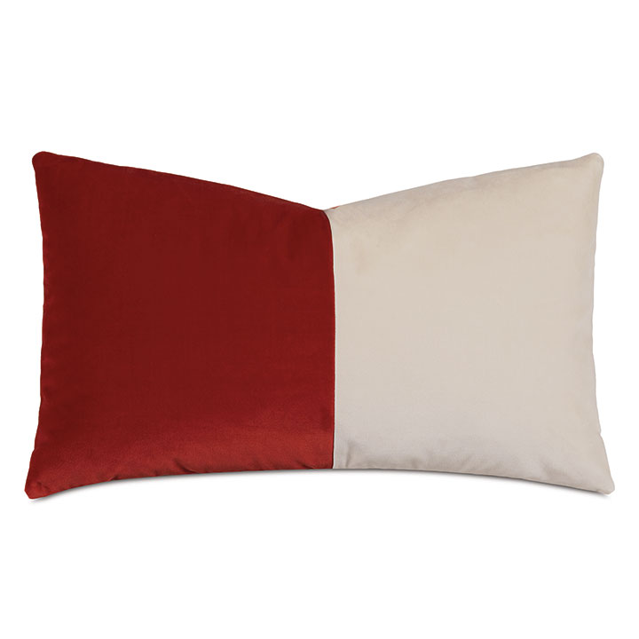 Uma Colorblock Decorative Pillow in Rust