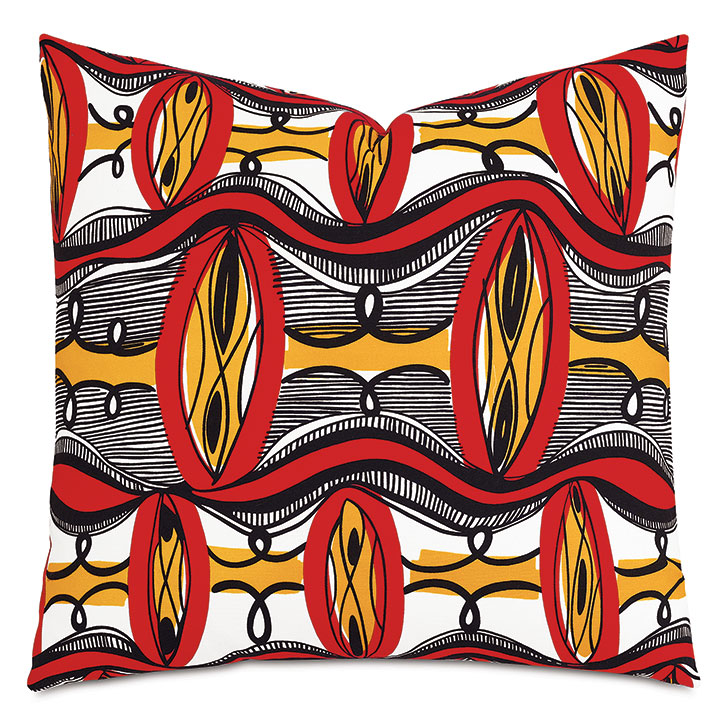 Akito Faux Ankara Decorative Pillow