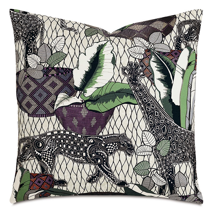 Sanbona Faux Ankara Decorative Pillow