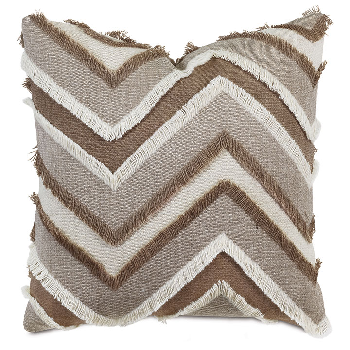 Jacinto Chevron Decorative Pillow in Sand