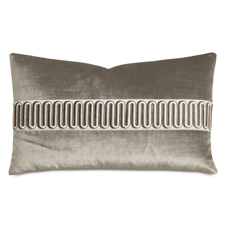 VELDA EMBROIDERED BORDER DECORATIVE PILLOW