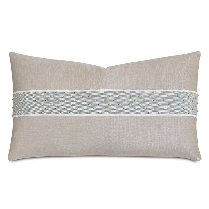 YESENIA BEADED BORDER DECORATIVE PILLOW