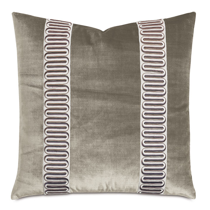 Velda Embroidered Border Decorative Pillow