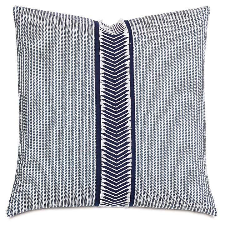 OSIRIS RAFFIA BORDER DECORATIVE PILLOW