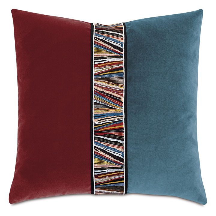 UMA PIZZAZZ DECORATIVE PILLOW IN SCARLET