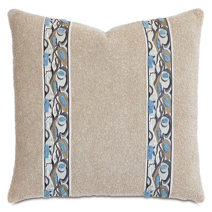 UZI TROMPE LOEIL BORDER DECORATIVE PILLOW