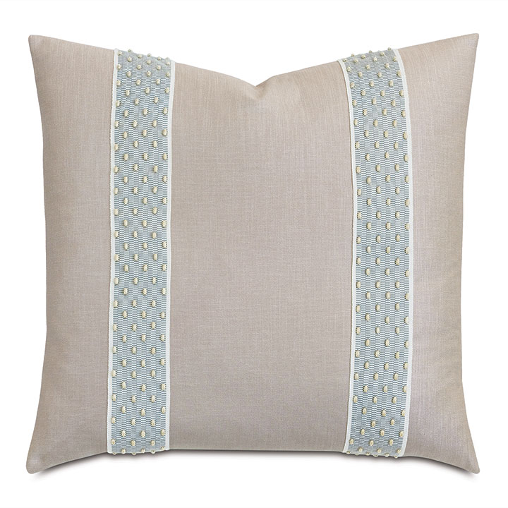 YESENIA BEADED BORDER DECORATIVE PILLOW