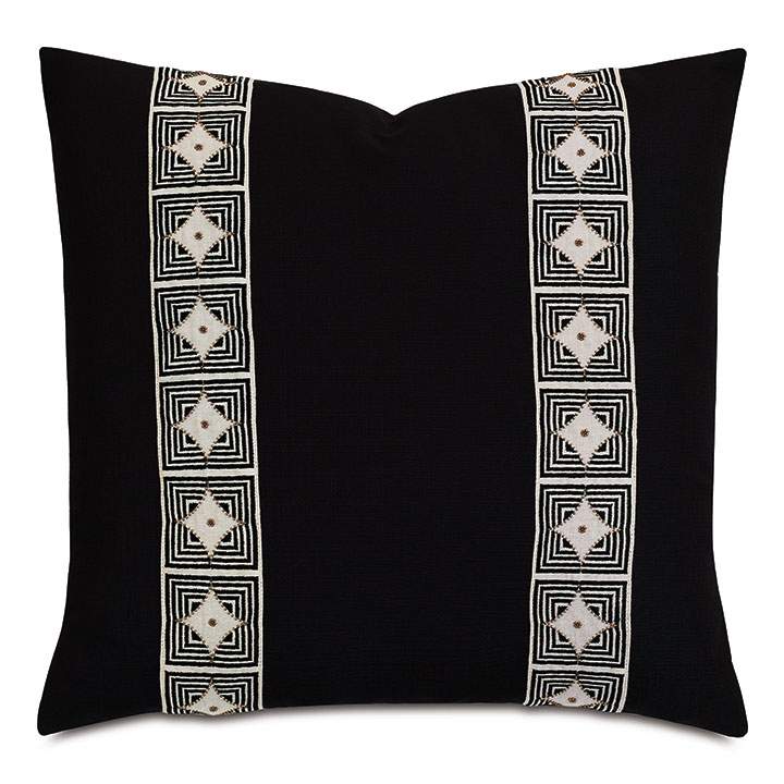 CADENZA GEOMETRIC BORDER DECORATIVE PILLOW