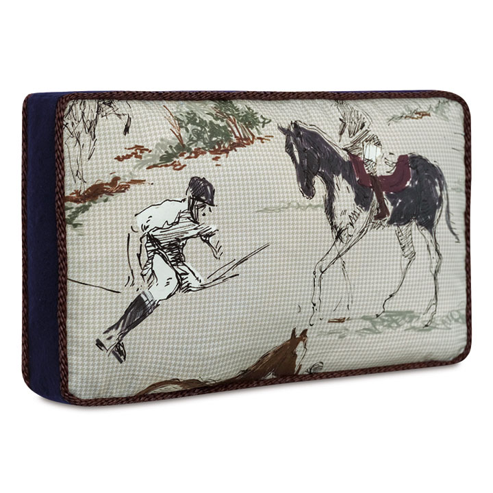 EQUESTRIAN PRINT DECORATIVE PILLOW
