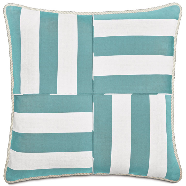 RIPTIDE GEOMETRIC DECORATIVE PILLOW IN ARCTIC