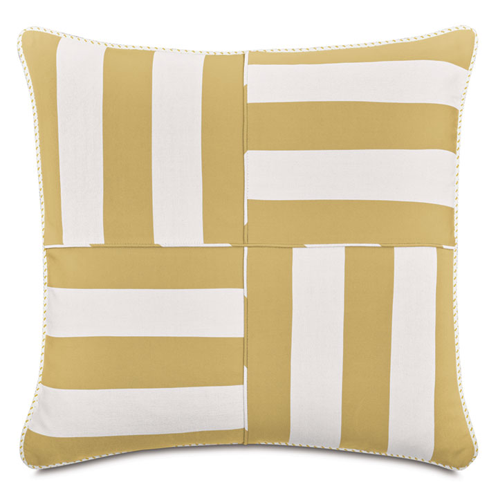 RIPTIDE GEOMETRIC DECORATIVE PILLOW IN SUNSHINE