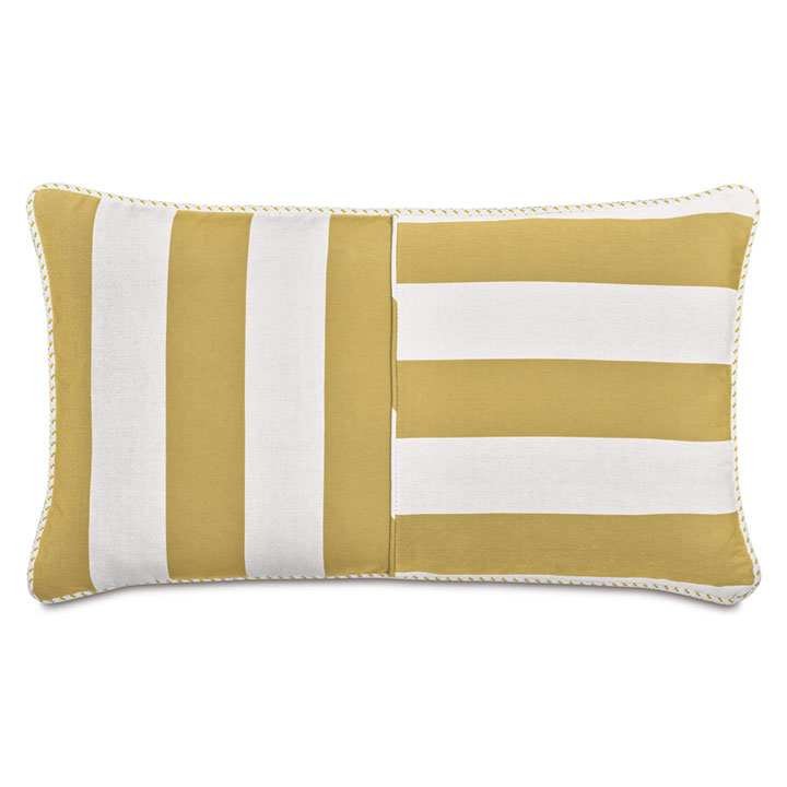 RIPTIDE STRIPED DECORATIVE POLLOW IN SUNSHINE