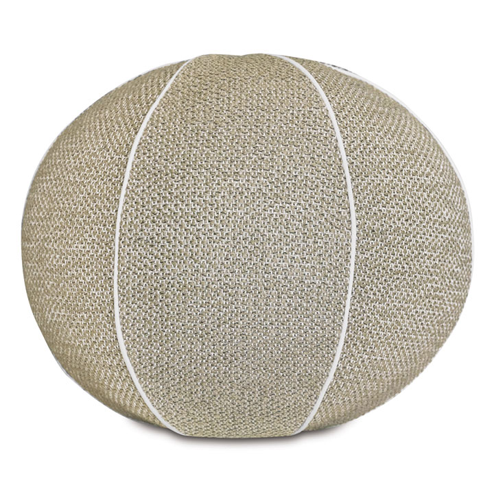 DOWNWIND SPHERICAL DECORATIVE PILLOW IN NATURAL
