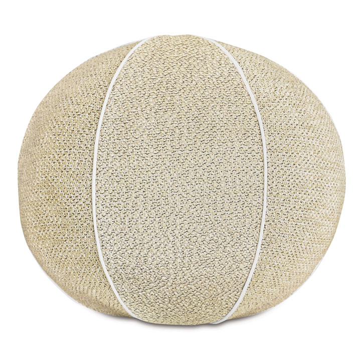 DOWNWIND SPHERICAL DECORATIVE PILLOW IN CREAM