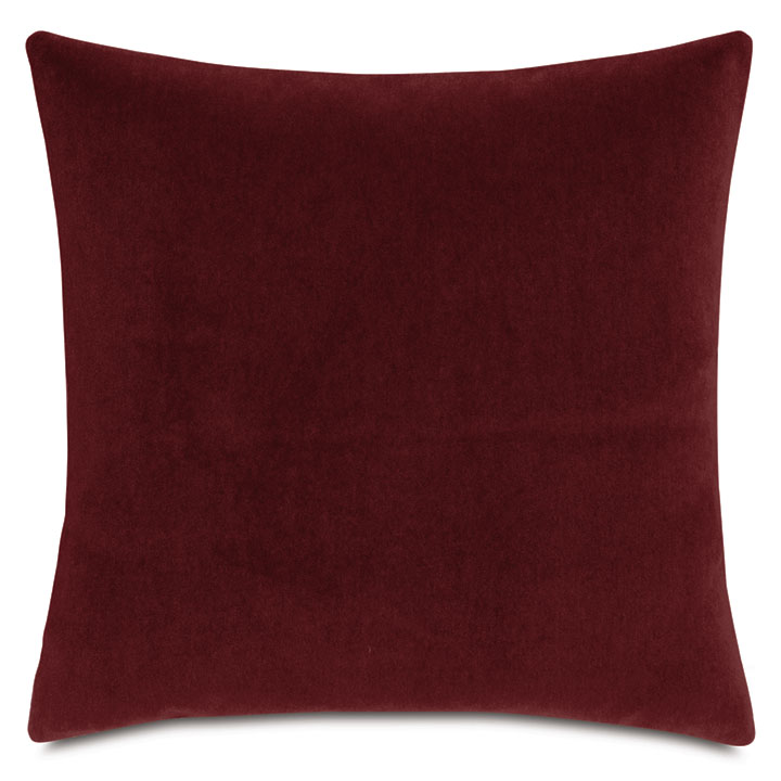 BRAHMS ALPACA DECORATIVE PILLOW IN MERLOT