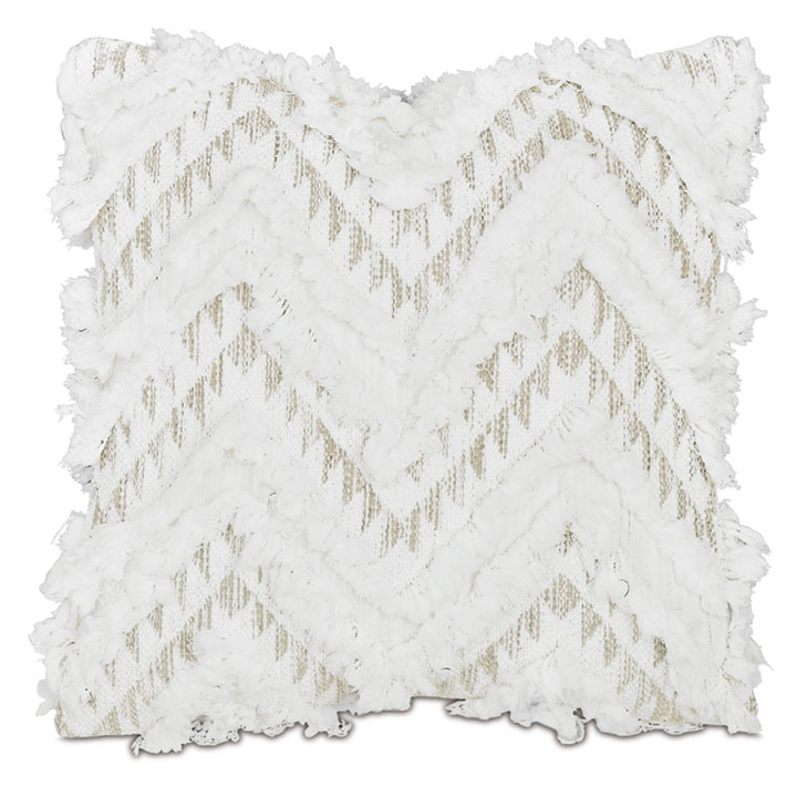 KEISHI WOVEN DECORATIVE PILLOW IN SNOW