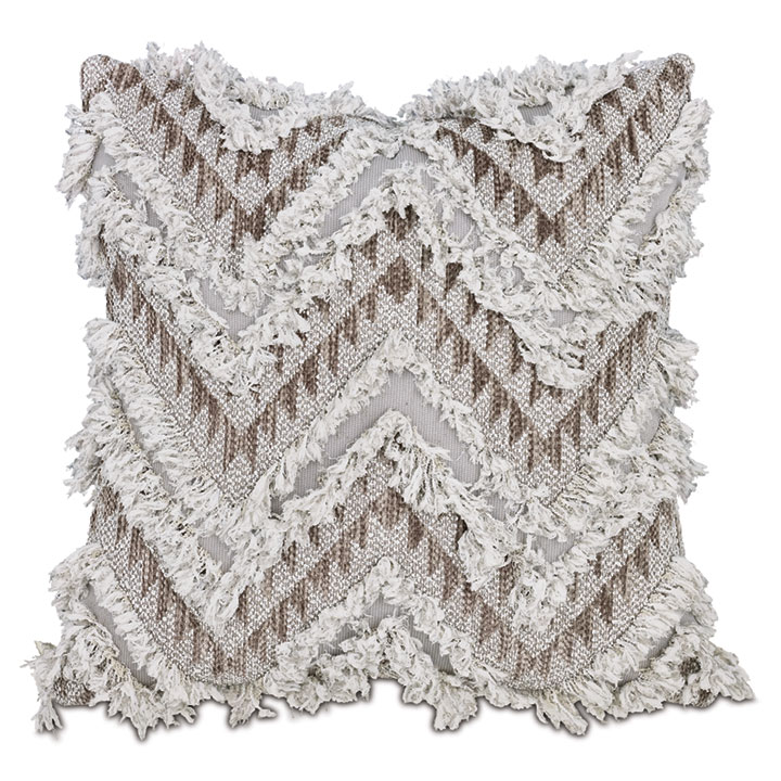 KEISHI WOVEN DECORATIVE PILLOW IN SLATE