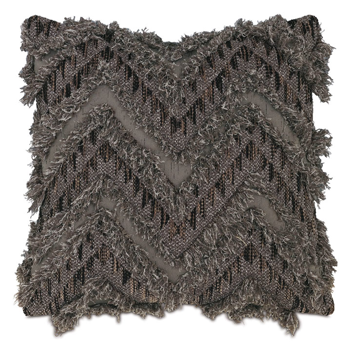 KEISHI WOVEN DECORATIVE PILLOW IN GRAPHITE