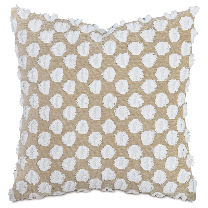 LUTON FIL COUPE DECORATIVE PILLOW IN WHEAT