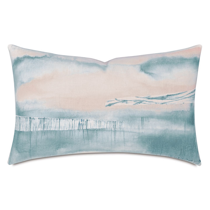 PALETTE HAND PAINTED DECORATIVE PILLOW IN PASTEL