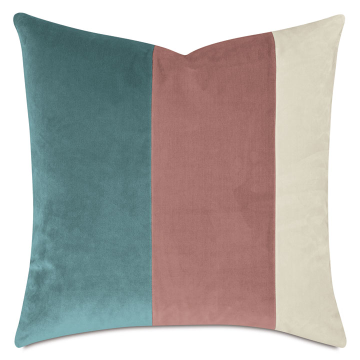PALETTE VELVET DECORATIVE PILLOW IN PASTEL