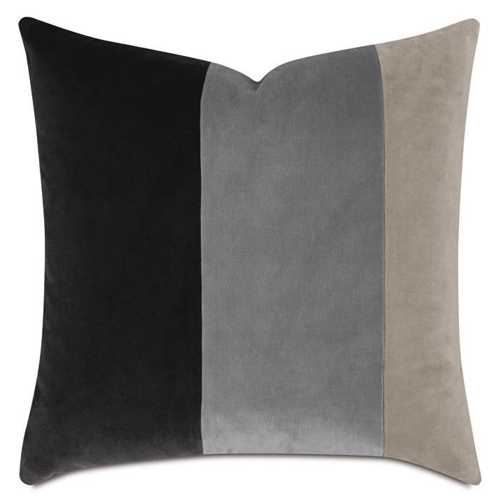 PALETTE VELVET DECORATIVE PILLOW IN SMOKE