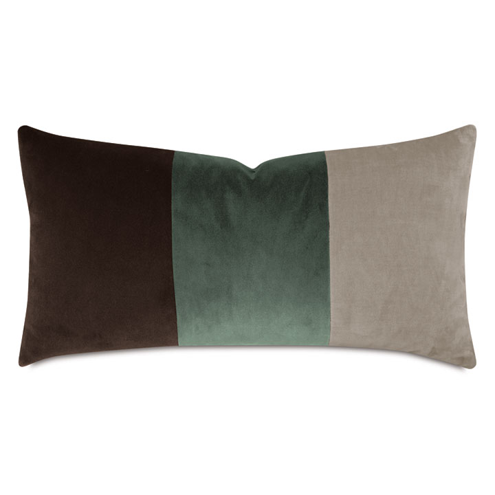 UMA COLORBLOCK DECORATIVE PILLOW IN RUSTIC FOREST