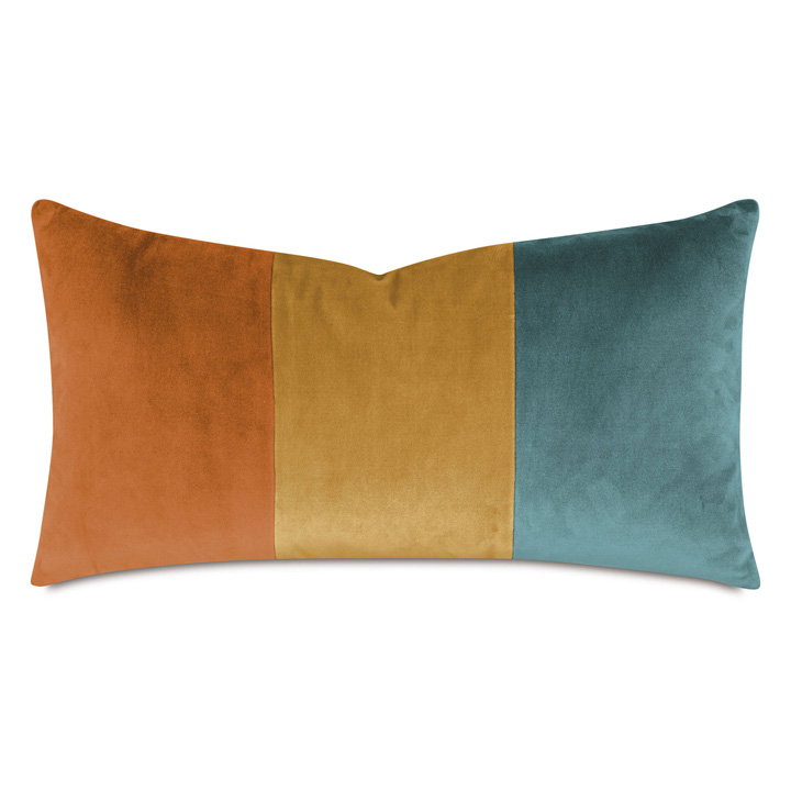 UMA COLORBLOCK DECORATIVE PILLOW IN NEON
