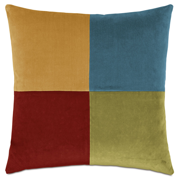 UMA COLORBLOCK DECORATIVE PILLOW IN CHROMATIC HUES