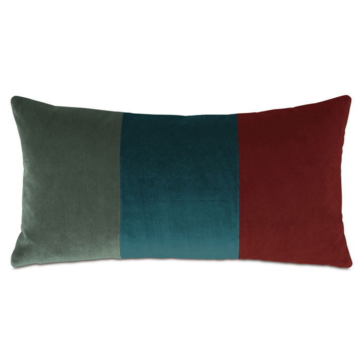 UMA COLORBLOCK DECORATIVE PILLOW IN MAJESTIC