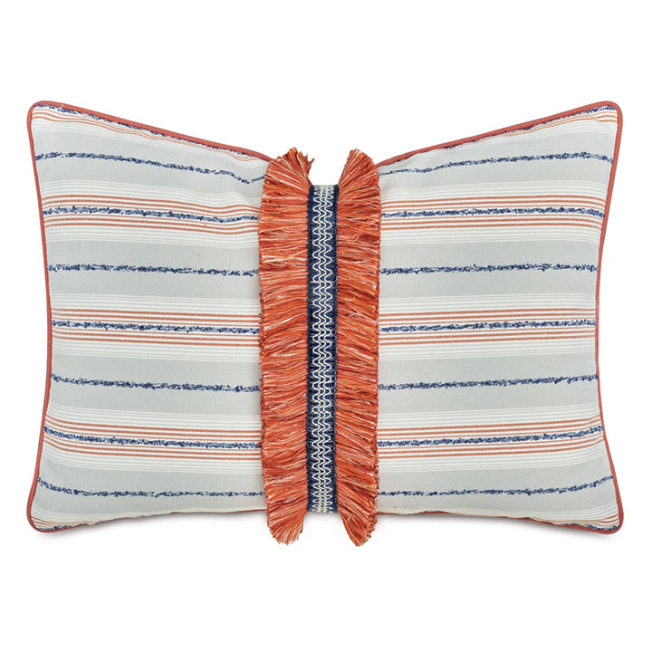 WELLERMAN FRINGE DECORATIVE PILLOW IN CORAL
