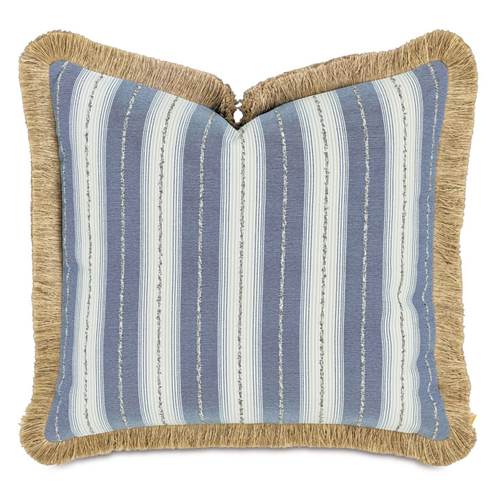 WELLERMAN STRIPED DECORATIVE PILLOW IN COASTAL