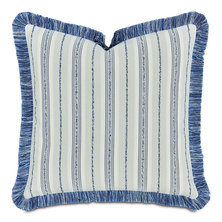 WELLERMAN STRIPED DECORATIVE PILLOW IN NAVY