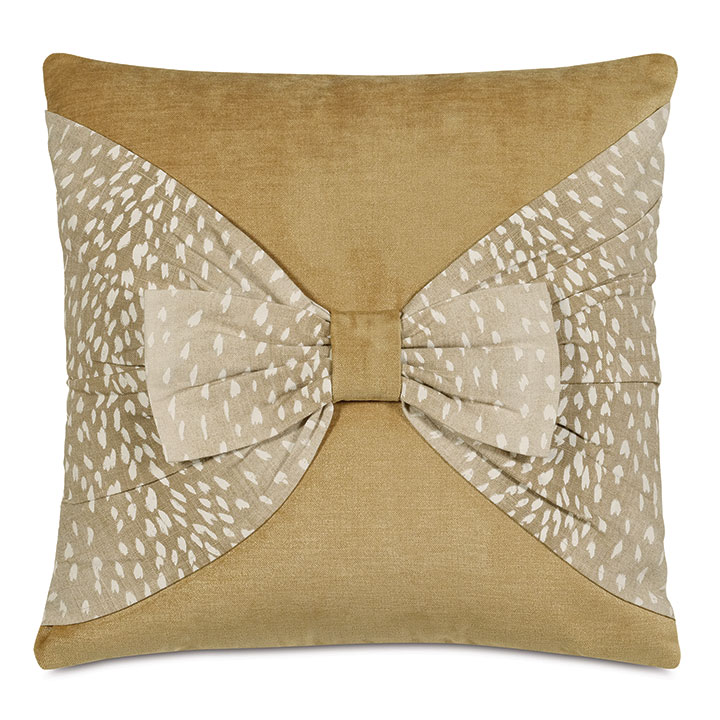 TINSEL BOW DECORATIVE PILLOW