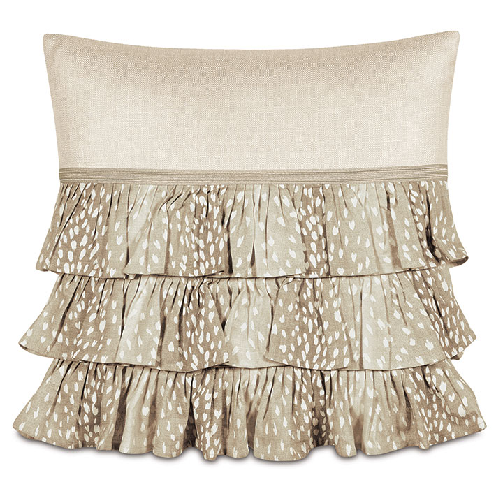 TINSEL RUFFLE DECORATIVE PILLOW