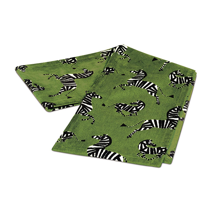 Tannenbaum Zebra Table Runner In Sage