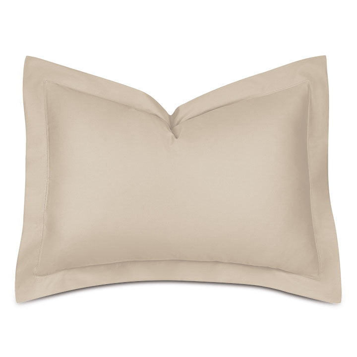 Deluca Sateen Standard Sham in Almond