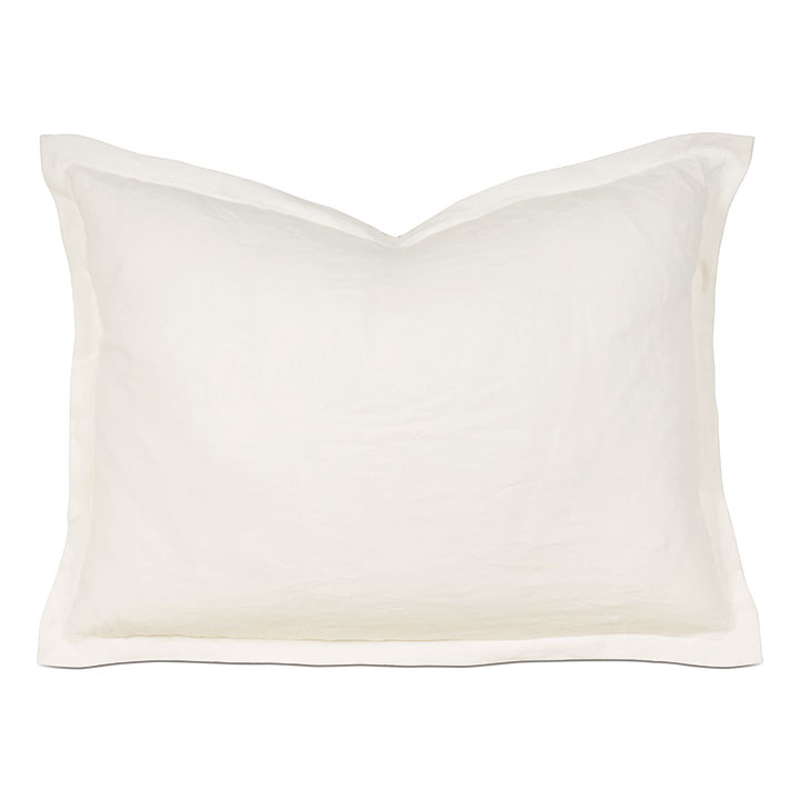 Shiloh Linen Standard Sham in Shell