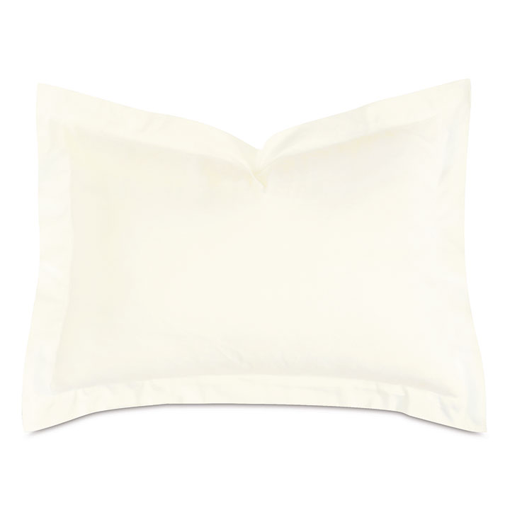 Fresco Sateen Standard Sham in Ivory