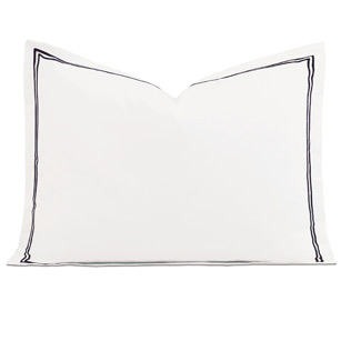 Enzo Satin Stitch Standard Sham in Black