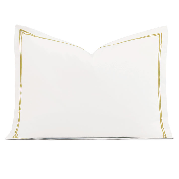 Enzo Satin Stitch Standard Sham in Daffodil