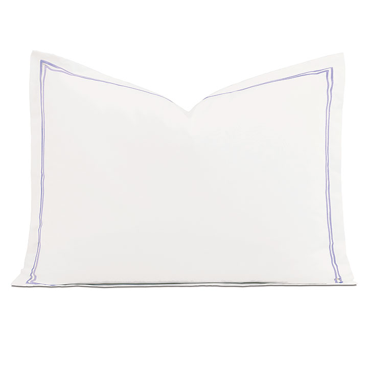 Enzo Satin Stitch Standard Sham In Heather