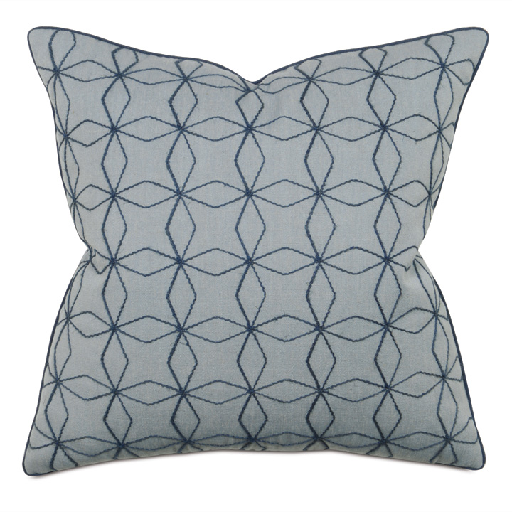 EMERSON EMBROIDERED DECORATIVE PILLOW