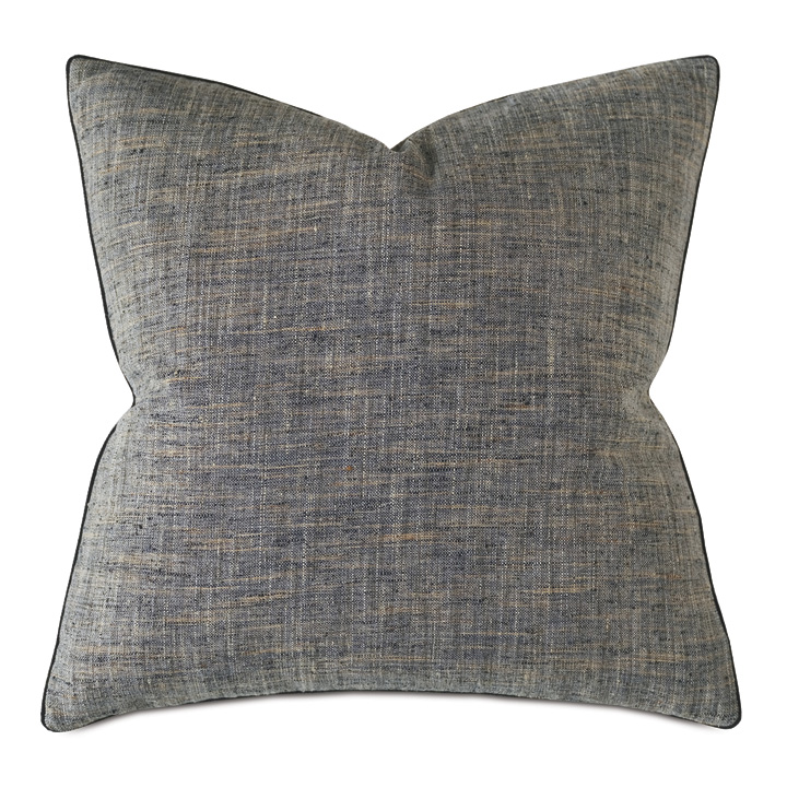 Rowley Woven Decorative Pillow In Charcoal