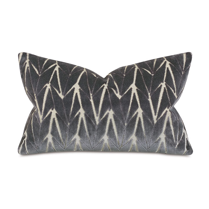 Phase Velvet Decorative Pillow In Gray