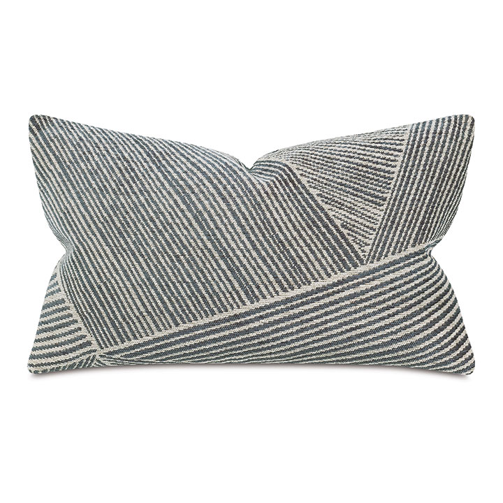 Bezel Multidirectional Stripe Decorative Pillow